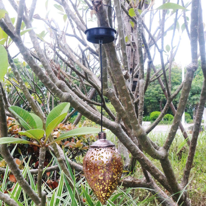 Solar LED garden lights for outdoor use; waterproof, with fiber optic lighting; ideal for decorating patios and gardens