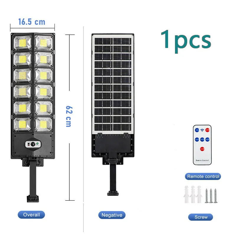 Powerful Solar Lights Outdoor Super Bright Solar Street Light 720 LED Solar Wall Lamp Solar Spotlight for Garage Garden Yard