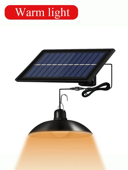 Solar Powered Pendant Light Single/Double Head Outdoor Waterproof LED Light With Remote Control Pendant Light Camping Garden