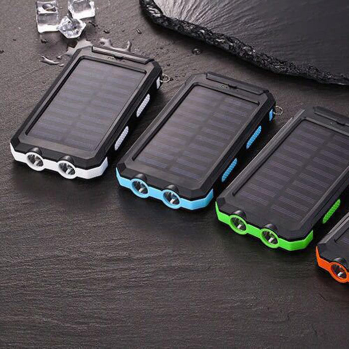 Solar Panel DIY Power Bank Case Charge Storage Box Dual USB Power Bank Shell SOS Light Flashing Light Compass Power Bank Box
