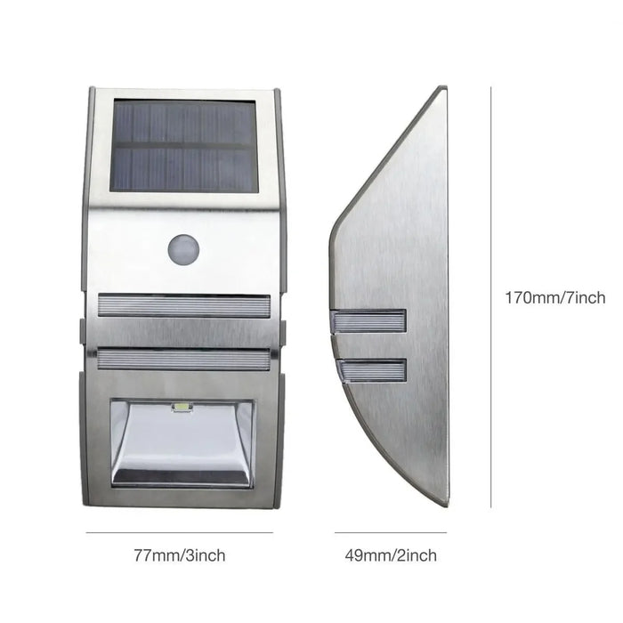 Indoor Outdoor Lighting Solar Stainless Steel Wall Light Stainless Steel Solar Fence Light Step Fence Light Factory