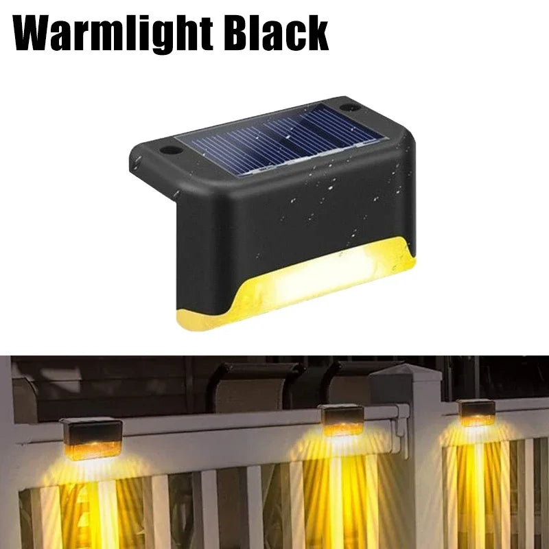 4/8/12 Pcs Solar Fence Lamp Outdoor LED Lighting Garden Fence Decoration Illumination for Courtyard Stairs or Exterior Wall