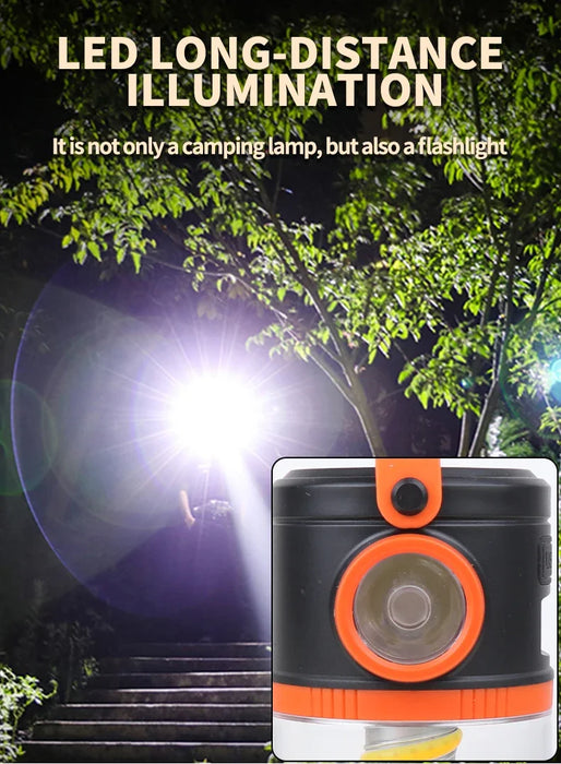 Solar Tent Lanterns For Camping Solar & USB Rechargeable Camping Atmosphere Lamp Outdoor Tent Light