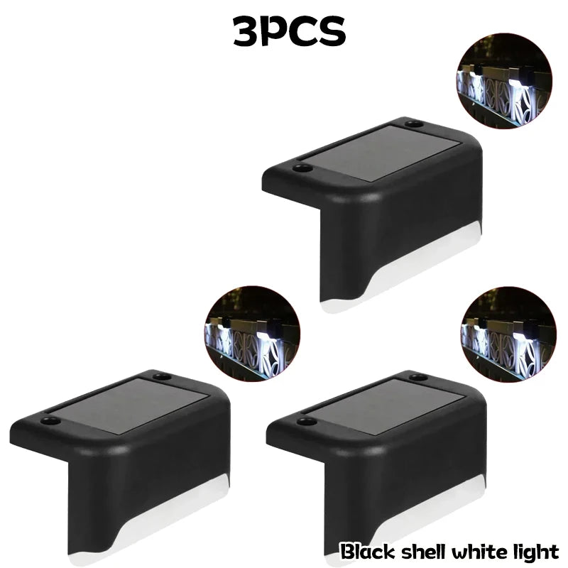 1-10PCS Solar Deck Lights Outdoor Step Lights Waterproof Led Solar Lights for Railing Stairs Step Fence Yard Patio and Pathway
