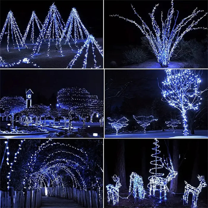 Solar Christmas String Lights Outdoor Waterproof 400LED Fairy Light for Outside Yard Tree Patio Garden Wedding Christmas Decor