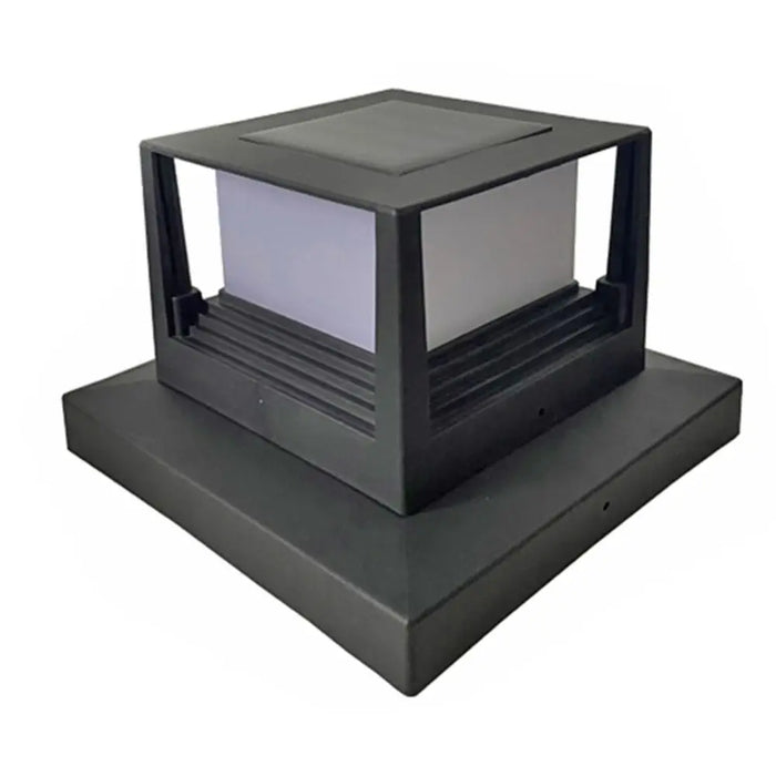 Square Fence Gate Pillar Lamp Solar Powered Lighting Fence Post Light Waterproof LED Solar Column Light Courtyard