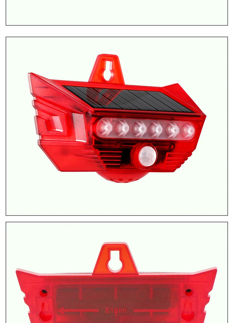 Sound And Light Alarm Solar Wireless Infrared Sensor Home Anti-theft Sound And Light Alarm For Farm Gardens Factory Warehouse