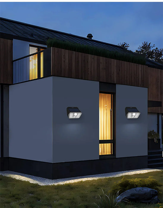 Solar Lights Outdoor Garden 68 LED Super Bright Solar Security Wall Lights Small Fence Light Motion Sensor Waterproof Door Yard