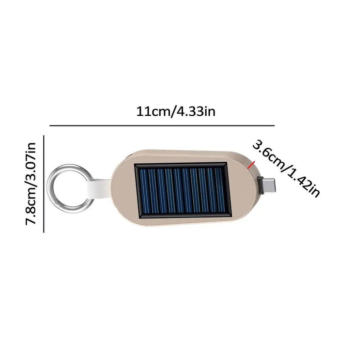 Solar Power Bank Pocket Power Bank Solar Keychain Charger Fast Charging Wireless Charger Portable External Power Bank Keychain
