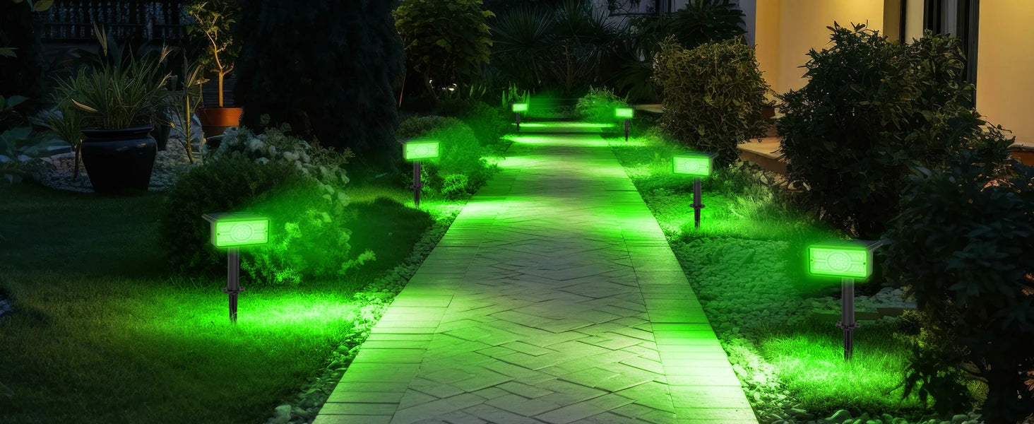 4pcs Solar Spotlight Outdoor Garden Wall Lamp for Tree Street Decor IP65 Waterproof LED Green Landscape Countyard Solar Light