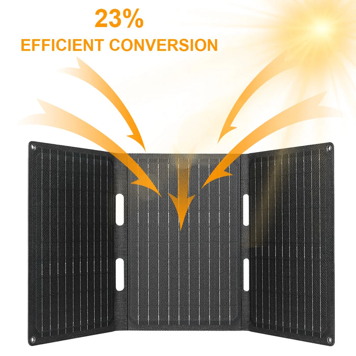45W Foldable Solar Panel Portable Solar Panel Waterproof Outdoor Portable Folding Solar Panel Charger for Outdoor Camping Hiking
