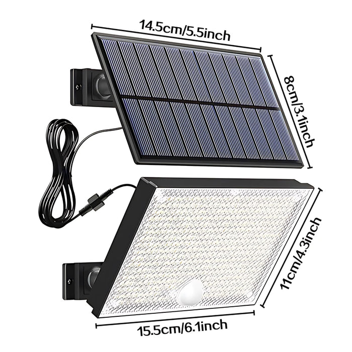 Outdoor Solar Motion Sensor Lights 400LED with Remote Control Flood Wall Lamp IP65 Waterproof Solar Powered Security Spot Lights