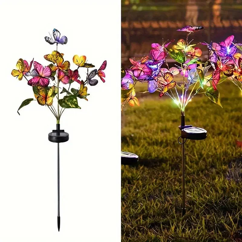 1pc Solar Garden Butterfly Lights Outdoor Waterproof Decorative Lamp Festival Garden Lights For Yard Garden Yard Path Decoration