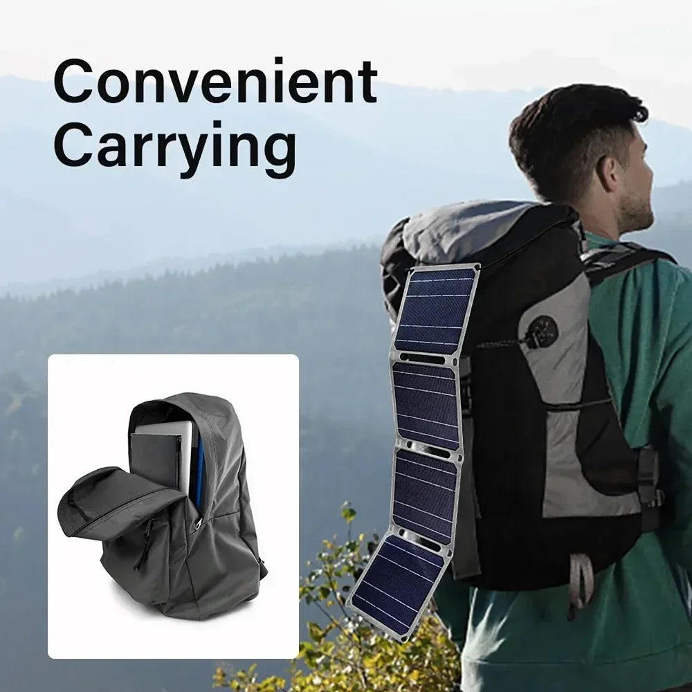 ETFE Foldable Solar Panel 40W Outdoor Portable Emergency Power Generator 5V 9V 12V USB Output Mobile Phone Charging Power Supply