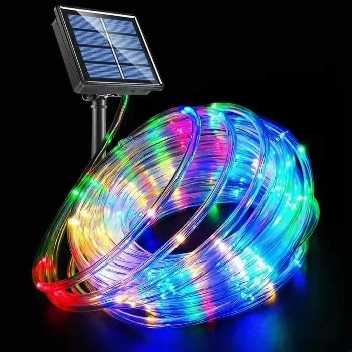 Solar Led Light Outdoor 7M 12M 22M Tube Solar Powered String Light Waterproof Garden Decoration Wedding Christmas Tree Lamp