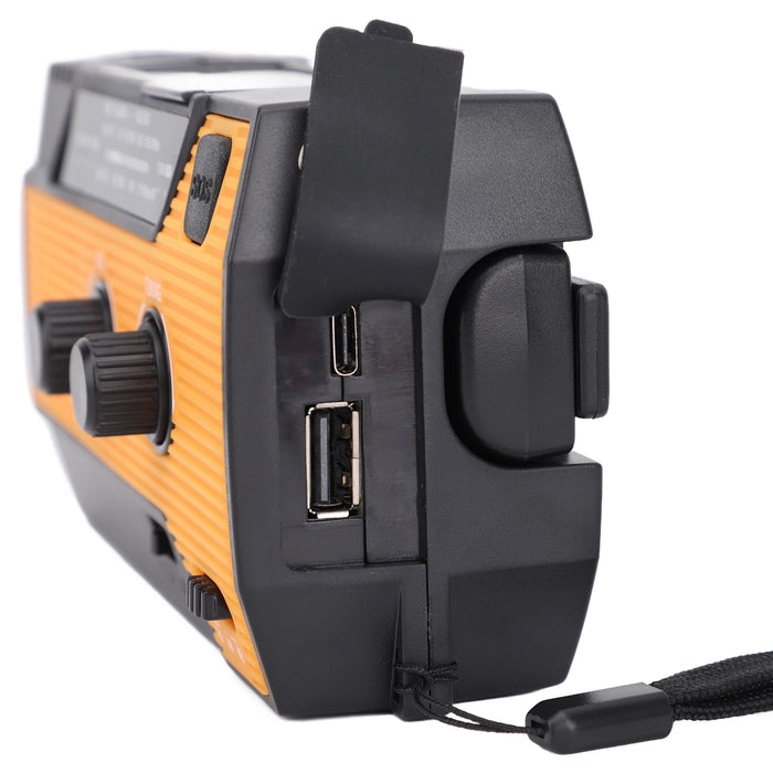 Multi-function Emergency Radio Hand Crank Emergency Radio Solar Crank Portable Outdoor Radio with USB Charging and SOS Alarm