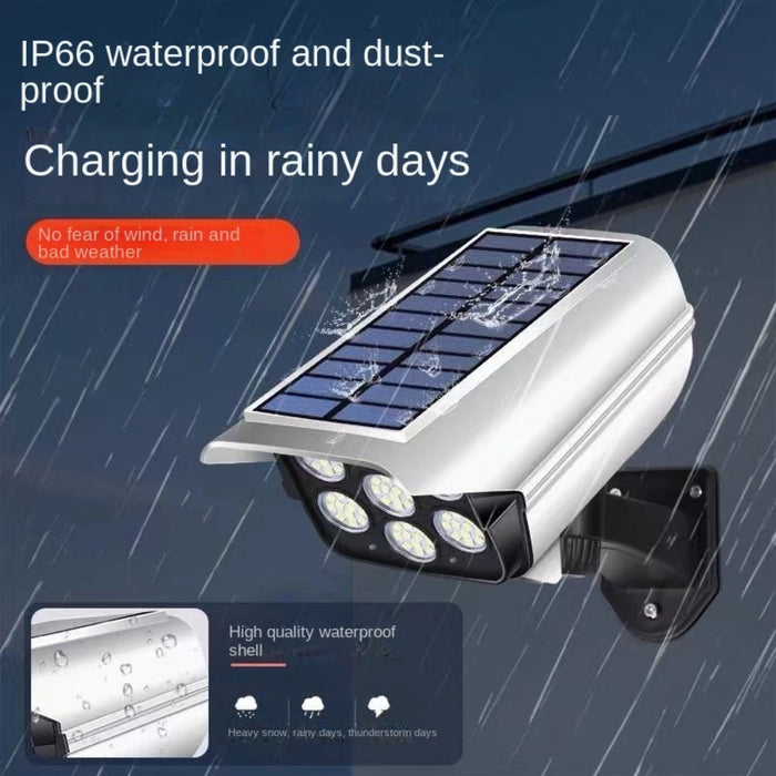 Solar Light Motion Sensor Security Dummy Camera Wireless Outdoor Flood Light IP65 Waterproof Lamp 3 Mode For Home Garden