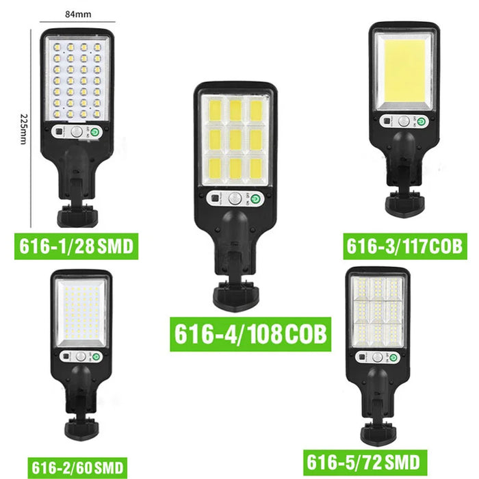Solar Street Lights Outdoor 108COB LED Solar Lamp 1/2Pack With 3 Lighting Mode Motion Sensor Security for Garden Patio Path Yard