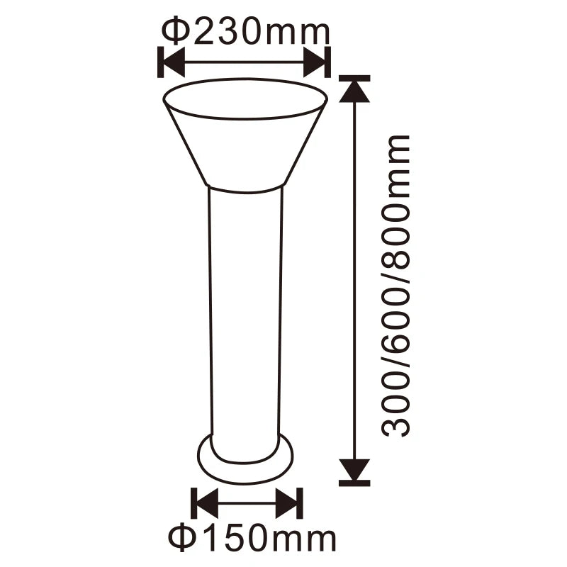 Outdoor Solar Bollard Light Villa Landscape Pillar Post Solar Gate Light Garden Solar Lamp