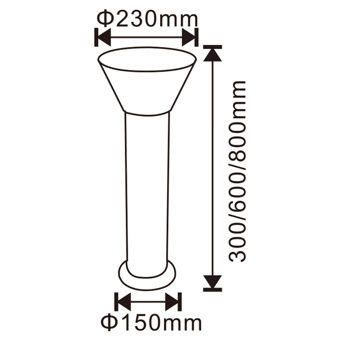Outdoor Solar Bollard Light Villa Landscape Pillar Post Solar Gate Light Garden Solar Lamp
