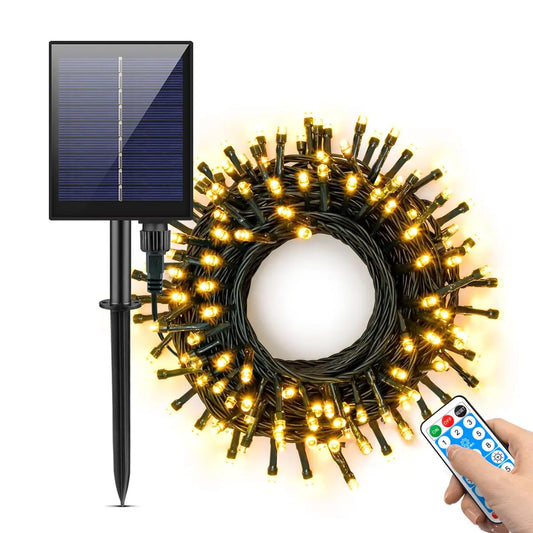 328ft Fairy LED Solar String Lights Outdoor, 8 Modes, USB Charge & Remote, Waterproof For Garden Balcony Garland Christmas Patio