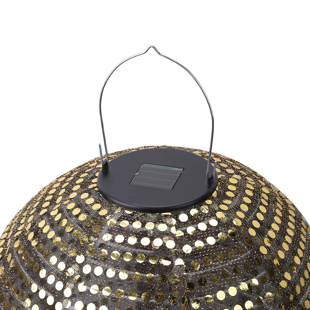 25cm LED Solar Lantern Lamp Solar Hanging Projection Lantern Waterproof Hanging Light Party Decor Outdoor Garden Decoration