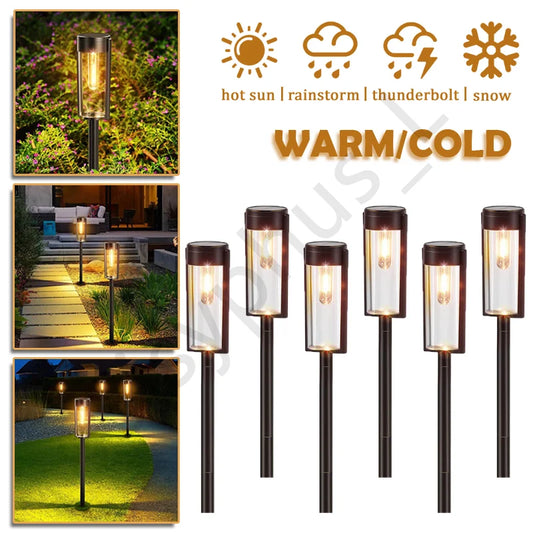 LED Solar Pathway Lights Outdoor  Garden Lamp Waterproof Landscape Lights Lights Walkway Driveway Lawn Patio Garden Decor