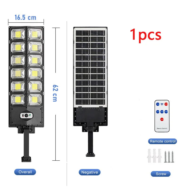 Powerful Solar Lights Outdoor Super Bright Solar Street Light 720 LED Solar Wall Lamp Solar Spotlight for Garage Garden Yard