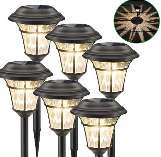 Solar Pathway Lights Garden Lights Outdoor Waterproof Landscape LED Lights Pathway Walkway Driveway Yard Auto On/Off