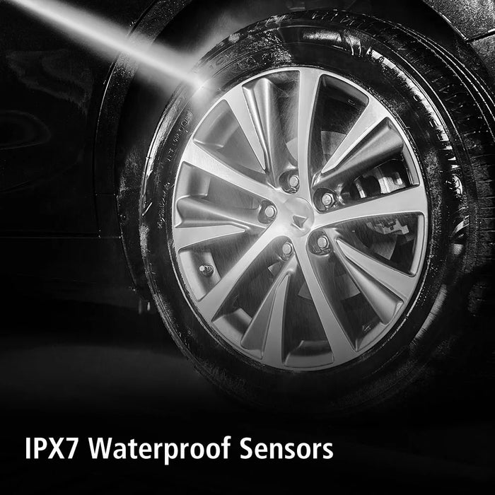 Solar/USB Powered Auto Security Alarm Systems Tire Pressure Monitoring System Digital LCD Display Car TPMS 4 Sensors Built-in