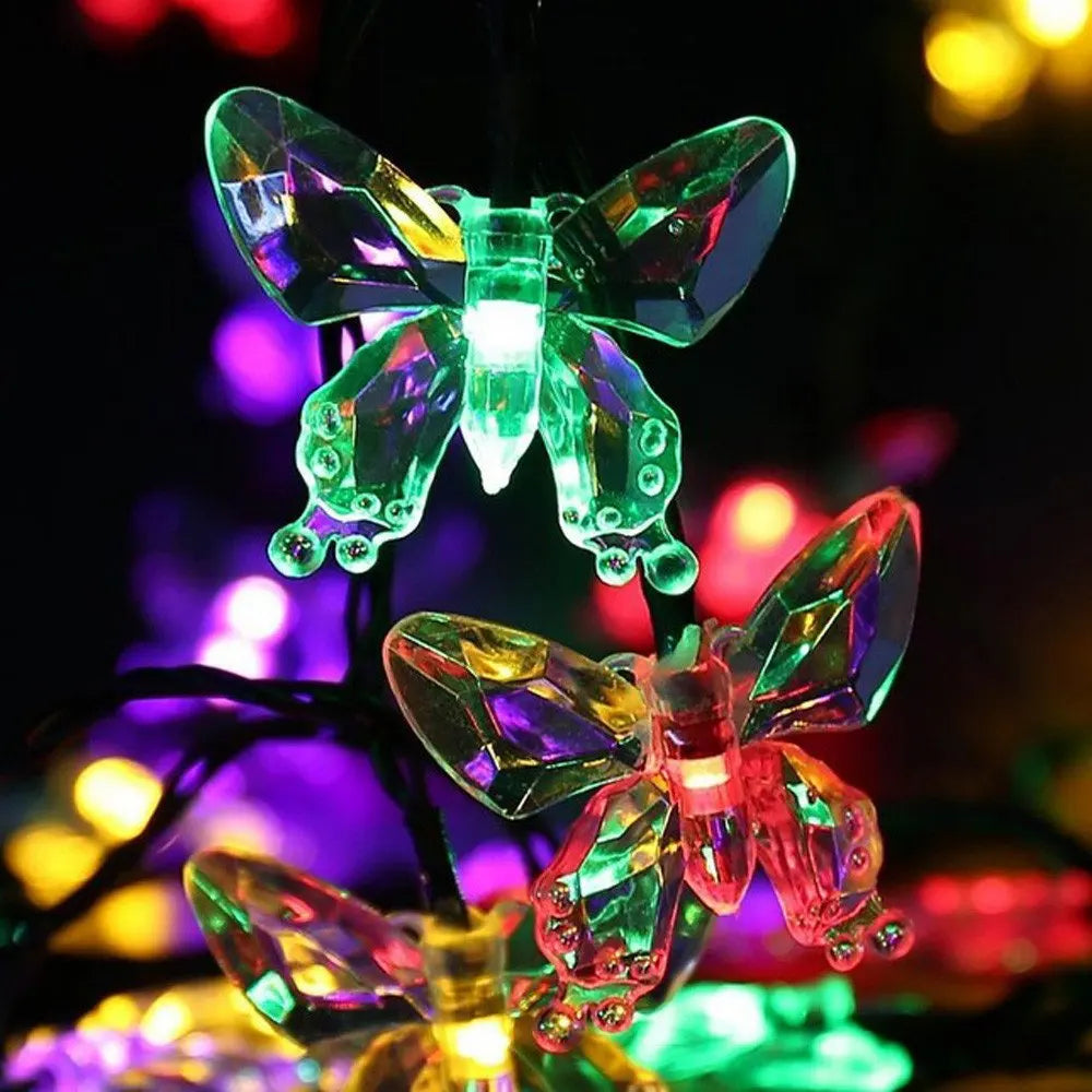 Led Solar Light Solar Garden Light Xmas Outdoor Decoration Lights Garden Butterfly/bee Decorative Light Outdoor Garland Lights