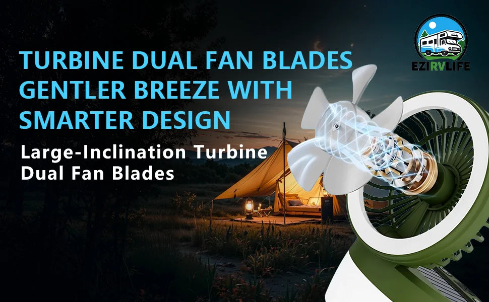 Solar Camping Fan Rechargeable Camping Light, Folding Portable Solar Outdoor Lights with USB Output for Camping Tent, Mountain,