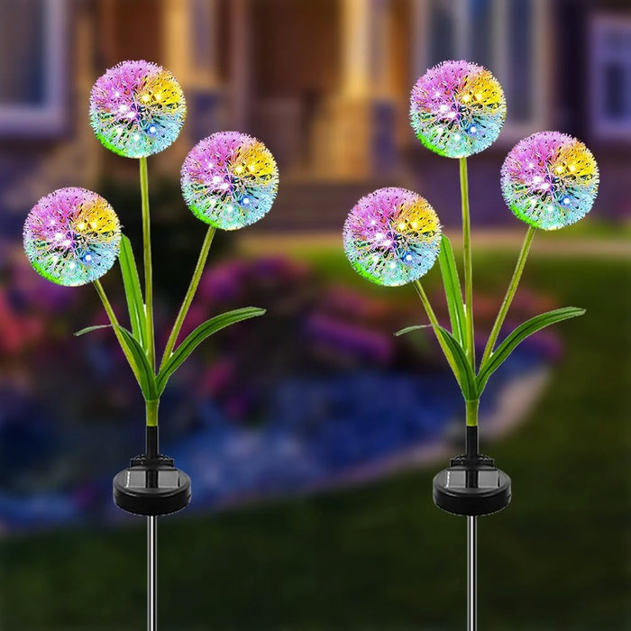 Solar Dandelion Flower Garden Lights Outdoor Waterproof Decoration Solar Fower Light for Garden Lawn Yard Art Wedding Decoration