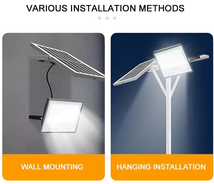 Super bright solar light LED solar floodlight 100w 200w 300w 400w IP67 high waterproof outdoor floodlight LED courtyard light