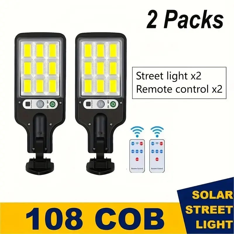 Wide Solar Outdoor LED Wall Light