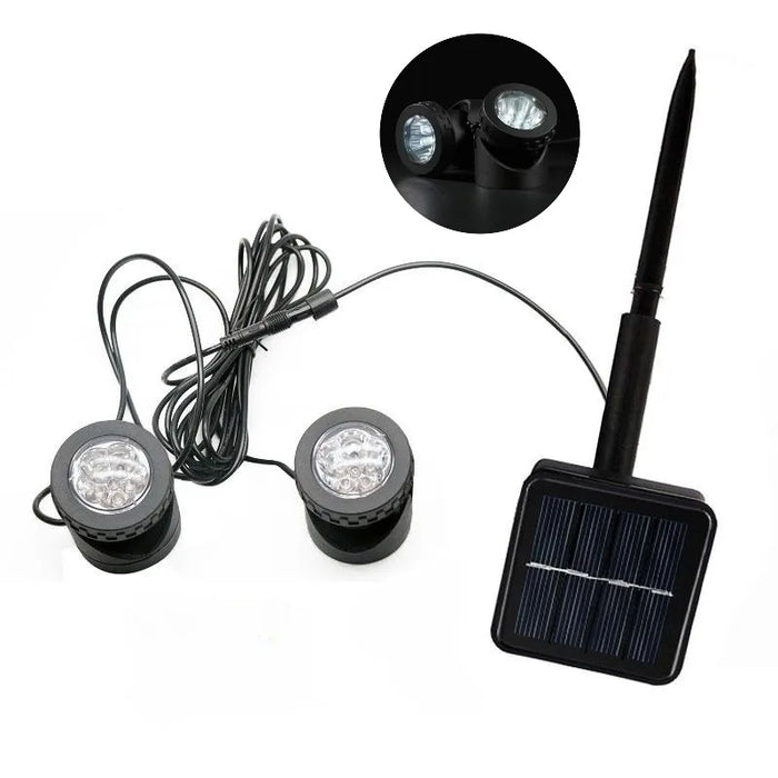 Solar Pond Spotlights, LED Solar Underwater Light Waterproof Submarine Landscape Spotlight Security Lighting for Outdoor Patio
