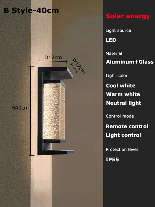 Solar Wall Light Outdoor Dusk to Dawn Porch Lighting Fixture Waterproof Solar Lanterns Anti-Rust Lanterns for Front Patio Garage