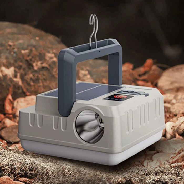 Portable Solar Camping Light Multifunctional Campsite Lantern Waterproof Flashlight Support 5 Light Modes Power Bank Functions