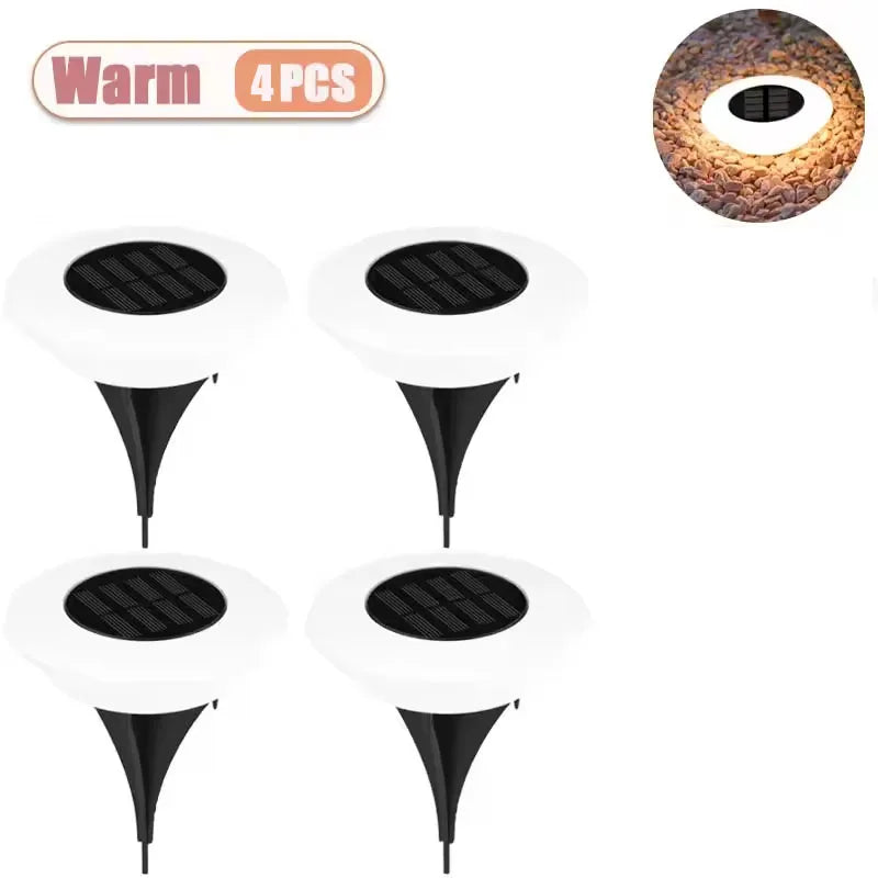 Solar Ground Lights 1/4Pack LED Lawn Lamp Outdoors Floor Lamp Landscape Light for Garden Pathway Yard Deck Camping Decor