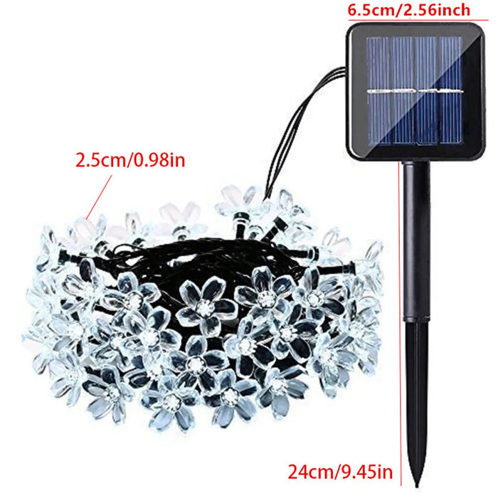 5/7/12M Solar LED Light Outdoor Garden Decoration Cherry Lights Waterproof Solar Powered Patio Light for Garden Party Christmas