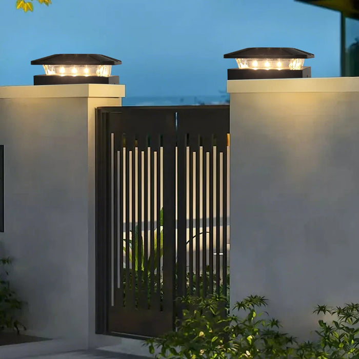Solar Post Cap Lights For 4x4 Posts 3 Lighting Modes LED Post Cap Lights Solar Powered IP65 Waterproof Fence Light For Outside
