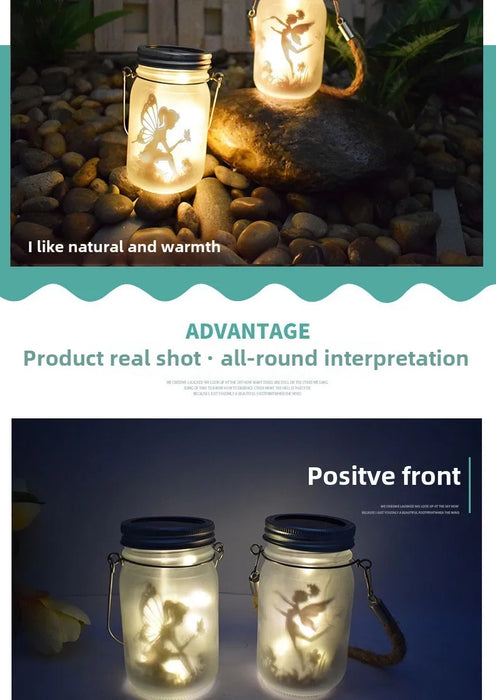 Solar Mason Jar Light Solar Lantern Fairy Lights Waterproof IP65 Hanging Standing Solar Lamp Garden Ornament for Patio Lawn