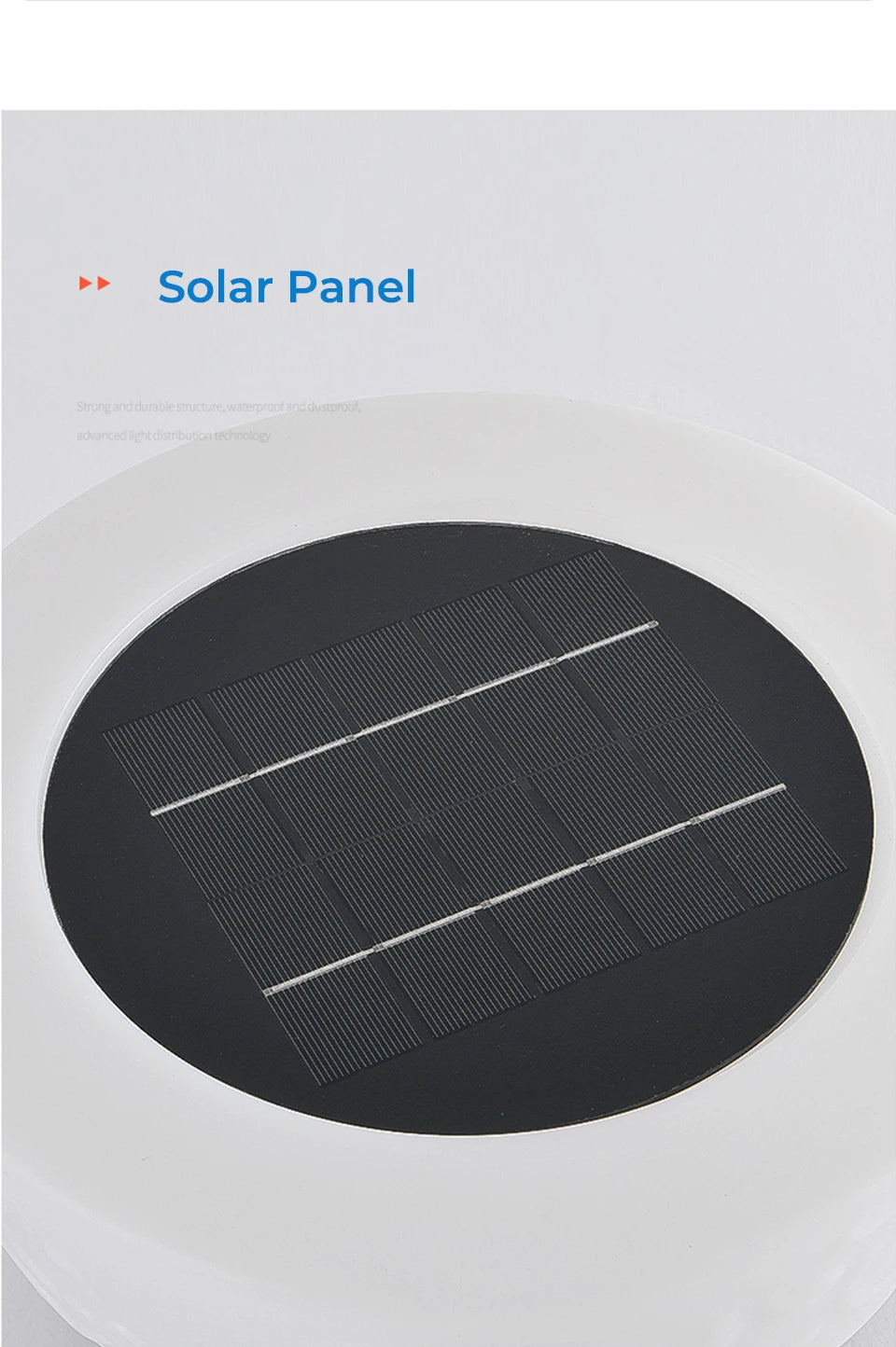 Outdoor Pillar Light Solar Powered Energy Saving IP65 Post Cap Lamp Auto Dusk-to-Dawn Sensor for Garden Villa Gate Pathway Fence
