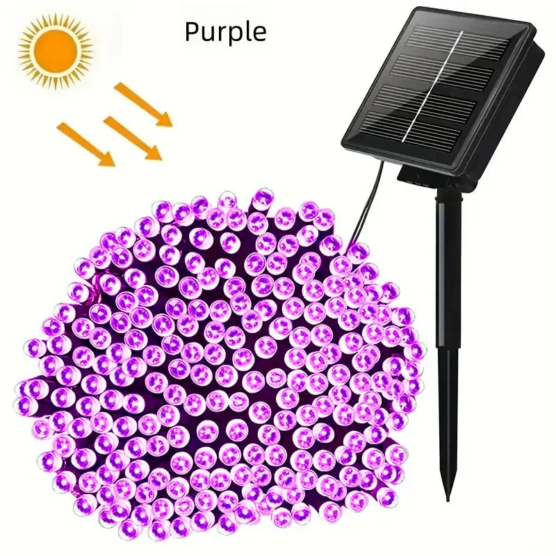 Led Solar String Lights Outdoor Solar Christmas Lights 8 Modes Twinkle Fairy Lights for Xmas Tree Garden Wedding Decoration