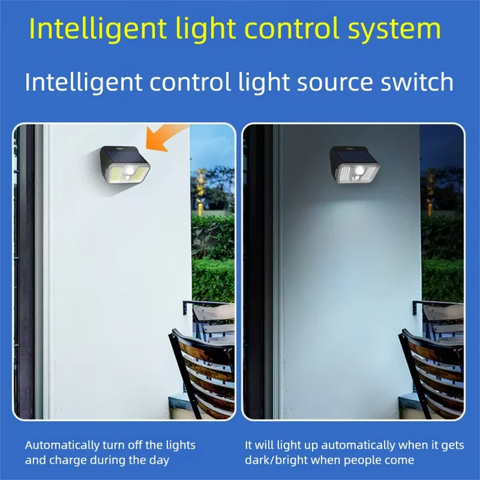 Solar Lights Outdoor Garden 68 LED Super Bright Solar Security Wall Lights Small Fence Light Motion Sensor Waterproof Door Yard