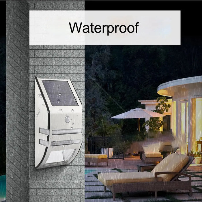 Solar Wall Lights Waterproof Motion Sensor Auto On/Off LED Wireless Outdoor Security Light Wall Lamp for Garden Garage Walkway