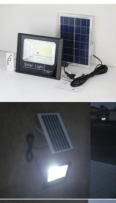 LED Solar Light Flood Lights Outdoor Solar Reflector Spotlights 50w 100w 200w 300w 500w With Remote Control For Garden Street