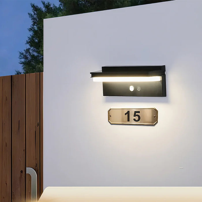 LED Solar Outdoor Wall lamp Waterproof Induction Wall Light Modern Entrance doors Garden Balcony Villa Porch Decor Lights