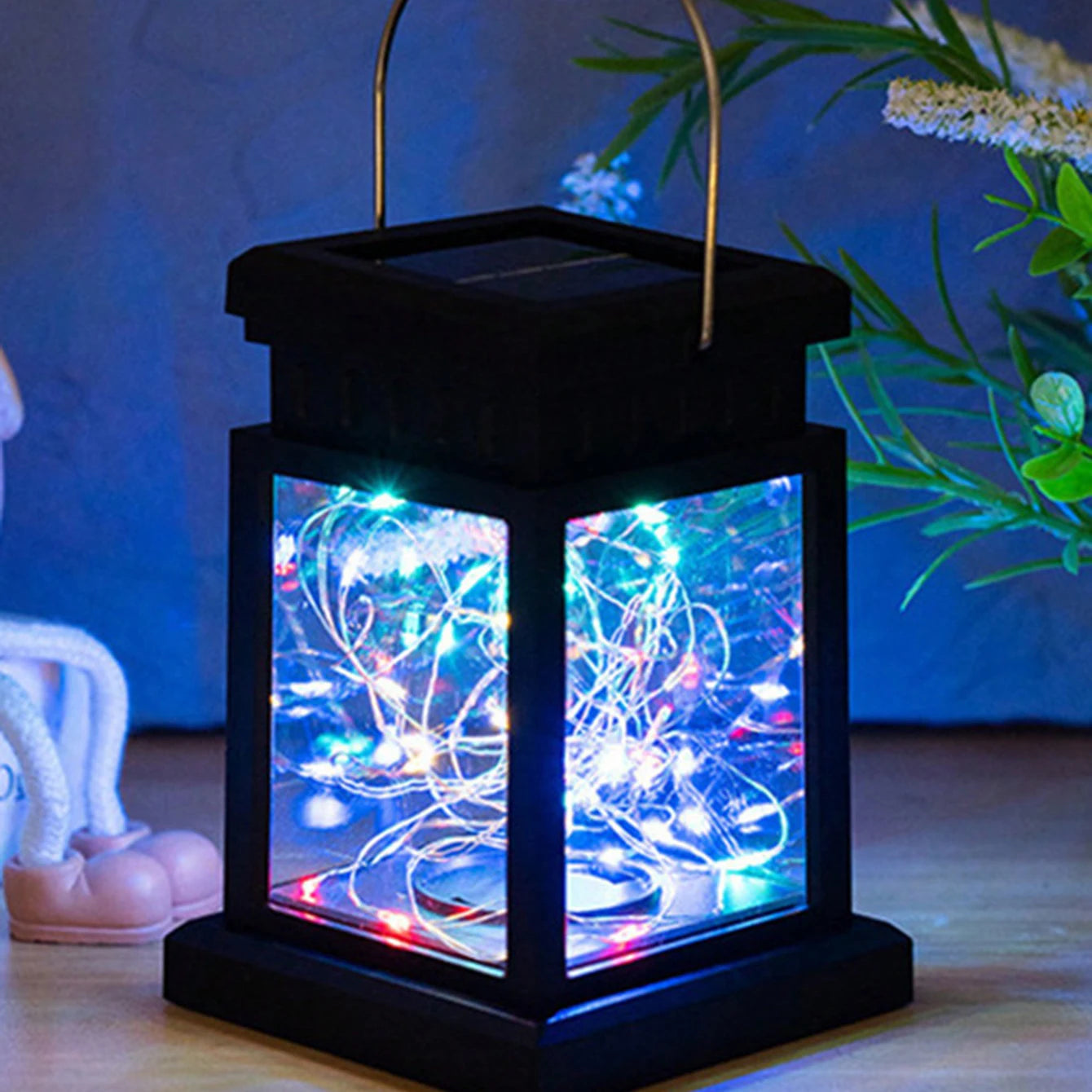 1pc Solar Lantern Outdoor Garden Hanging Lanterns Waterproof LED Mission Lights For Table Party Decorative Patio Yard Lawn