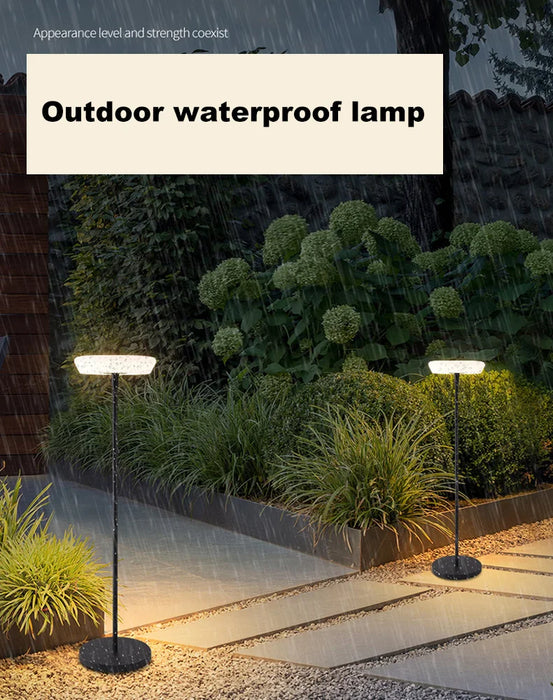 Nordic Outdoor Waterproof Solar Floor Light USB Portable Charging Minimalist Internet Red LED Eye Protection Courtyard Light